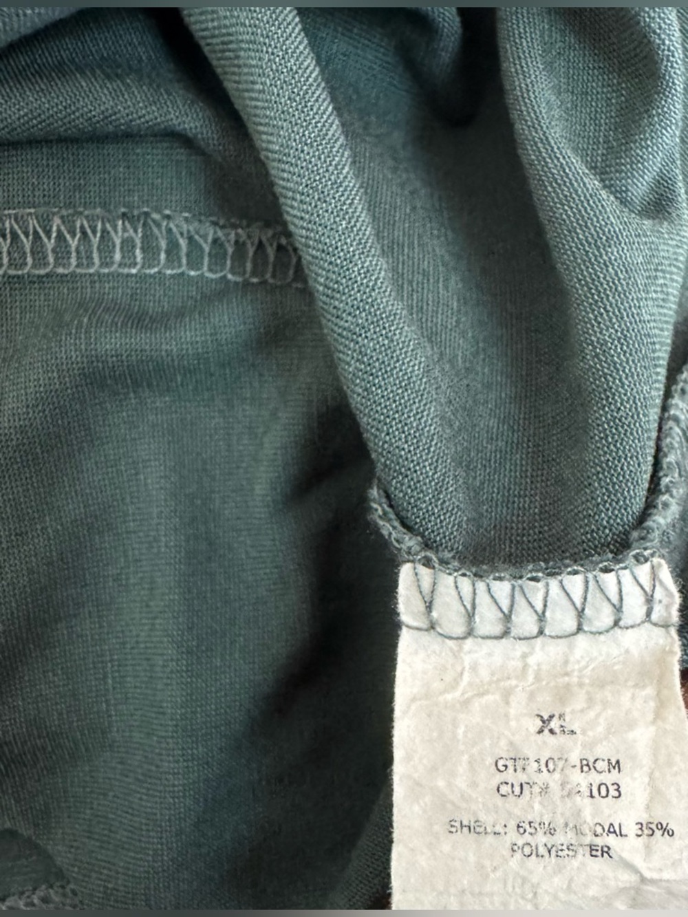Green Envelope Los Angeles Sage Green Tie Front Button Blouse XL Made USA - Picture 5 of 5